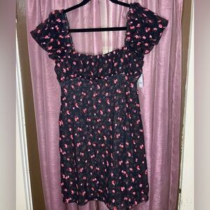 NWT Free People Whimsigoth Floral Mini Dress